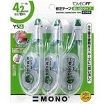 トンボ鉛筆 MONO 修正テープ YS4 3個パック KCA-325