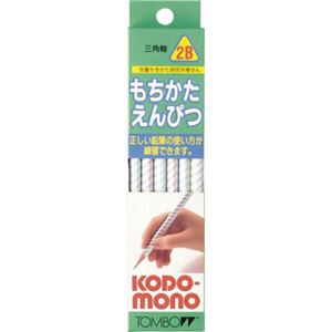 トンボ鉛筆 もちかたえんぴつ 2B 三角軸 KE-600EN042B
