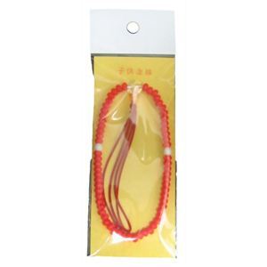子供念珠 赤 4ミリ玉 紐房