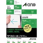 エーワン レーザープリンタ ラベルシール マット紙・ホワイト 1面付 20シート入 28381