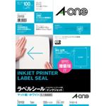 エーワン インクジェットプリンタ ラベルシール マット紙・ホワイト 1面付 100シート入 28908