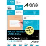 エーワン インクジェットプリンタ ラベルシール マット紙・ホワイト 21面付 20シート入 28923