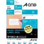 エーワン インクジェットプリンタ ラベルシール マット紙・ホワイト 18面付 20シート入 28927