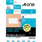 エーワン インクジェットプリンタ ラベルシール マット紙・ホワイト 21面付 20シート入 28931
