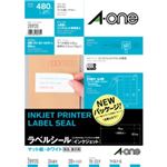 エーワン インクジェットプリンタ ラベルシール マット紙・ホワイト 24面付 20シート入 28935