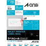 エーワン インクジェットプリンタ ラベルシール マット紙・ホワイト 10面付 20シート入 28939
