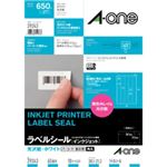 エーワン インクジェットプリンタ ラベルシール 光沢紙・ホワイト 65面付 10シート入 29243