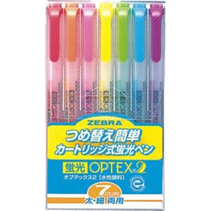 ゼブラ 蛍光オプテックス2 7色セット WKT4-7C