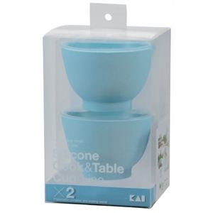 Silicone Cook＆Table カップ（リップ） ライトブルー 2個入 DS-1222