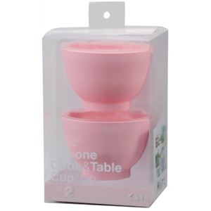 Silicone Cook＆Table カップ（リップ） ピンク 2個入 DS-1223