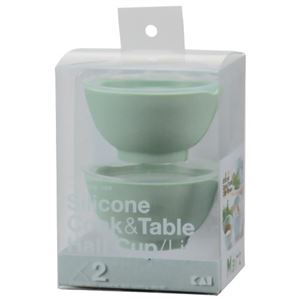 Silicone Cook＆Table ハーフカップ（リップ） グリーン 2個入 DS-1225