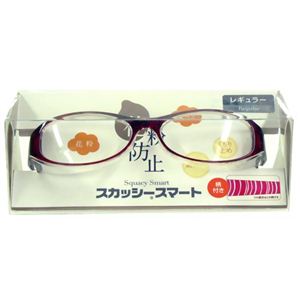 スカッシー スマート 柄付き レッド 8815-03 レギュラー（花粉用メガネ）