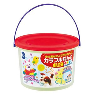 チャレンジトイ カラフルねんど きほんのバケット