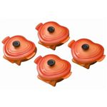 ル・クルーゼ プラスチック・ピン ココット・ダムール（4個入り） オレンジ