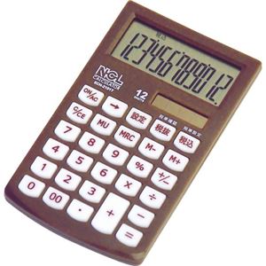ナカバヤシ 電卓 モノカラー ECH-2101T-S ブラウン