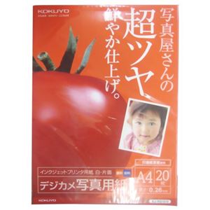 コクヨ インクジェットプリンタ用紙 デジカメ写真用紙 A4 20枚 KJ-RG1510