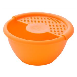 タツヤ アイデア キッチン レンジで半熟卵ボウル オレンジ