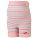 あったかブークレーパンツ3分丈 マルチボーダー M-L ピンク