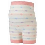あったかブークレーパンツ3分丈 マルチドット M-L アイボリー