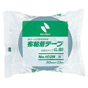 ニチバン 段ボール包装用 布粘着テープ（LS） 50mm 緑 No.102N