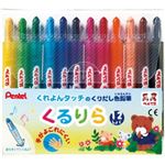 （まとめ買い）ぺんてる くるりら 12色×6セット