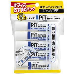 トンボ鉛筆 スティックのり ピットハイパワーS 5コパック HCA-511