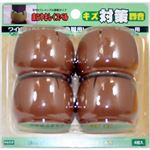 キズ対策脚音 ワイドフェルトキャップ 角脚用L GK-803 ブラウン 4個入