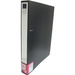 LIHIT LAB D型リングファイル A4縦 2穴 F-4643-24 黒