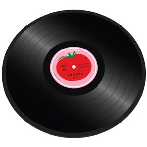 ジョゼフジョゼフ カッティングボード 丸型 ビニールレコード トマト