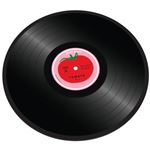 ジョゼフジョゼフ カッティングボード 丸型 ビニールレコード トマト
