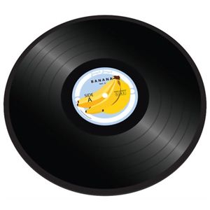 ジョゼフジョゼフ カッティングボード 丸型 ビニールレコード バナナ
