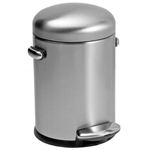 simplehuman ミニレトロステップカン ステンレス 3L