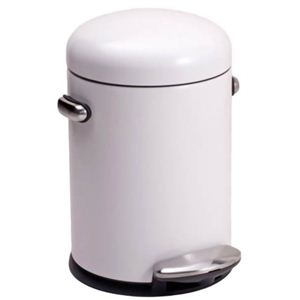 simplehuman ミニレトロステップカン ホワイト 3L