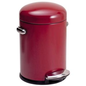 simplehuman ミニレトロステップカン レッド 3L