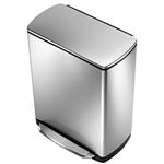 simplehuman ダストボックス レクタンギュラーステップカン リサイクラー ステンレス 46L CW2007