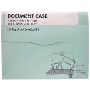 LIHIT LAB ドキュメントケース（不透明） A4 G-5801-14 水