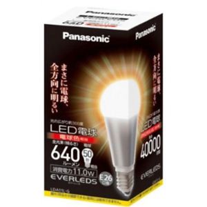 パナソニック LED電球 EVERLEDS（エバーレッズ） 電球色相当 E26口金 全光束640lm LDA11LG