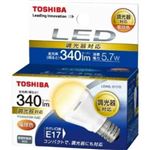 東芝 LED電球 E-CORE（イー・コア） 電球色相当 E17口金 ミニクリプトン形 調光器対応 全光束340lm LDA6L-E17／D