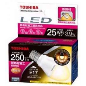 東芝 LED電球 E-CORE（イー・コア） 電球色相当 E17口金 ミニクリプトン形 全光束250lm LDA4L-G-E17／S