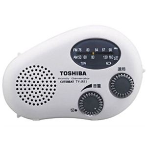東芝 防水型充電ラジオ CUTEBEAT ピュアホワイト TY-JR11(W)