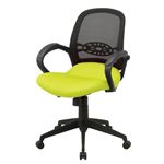 ナカバヤシ ソフトサポートメッシュチェア 肘付 グリーン CNN-301G