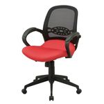 ナカバヤシ ソフトサポートメッシュチェア 肘付 レッド CNN-301R