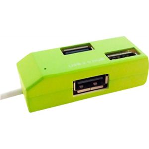 フィールテック カラフルUSB4ポートハブ HCH-1GR グリーン