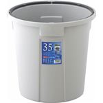 ベルク 丸型ペール 35N 本体 ライトグレー 35L