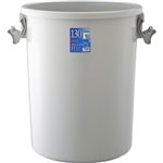 ベルク 丸型ペール 130G 本体 ライトグレー 137L