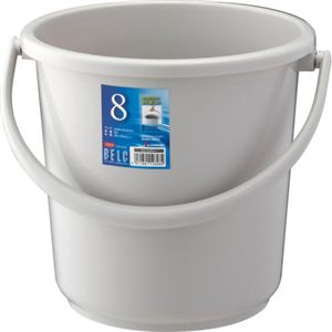 ベルク バケツ 8SB 本体 ライトグレー 8L
