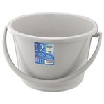 ベルク 広口バケツ 12WB ライトグレー 12L