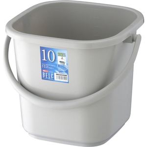 ベルク 角型バケツ 10KB 本体 ライトグレー 10L