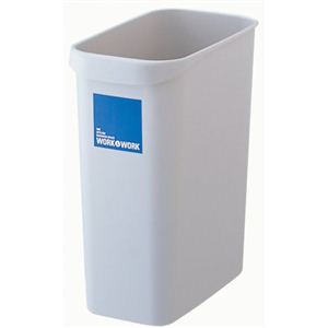 WORK＆WORK くず入れ 角 グレー 18L