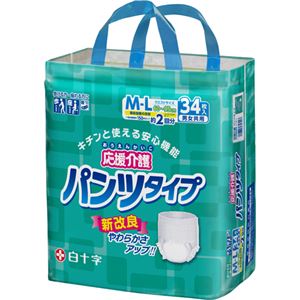 応援介護 パンツタイプ M-Lサイズ 2回吸収 34枚入